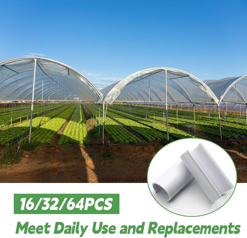 Opfiue 64-Pack Heavy-Duty ABS & PVC Clamps- Multi-Use for Greenhouses/Row Covers/Shelters/Bird Protection (fit 3/4 Inch Pipe) - Image 5